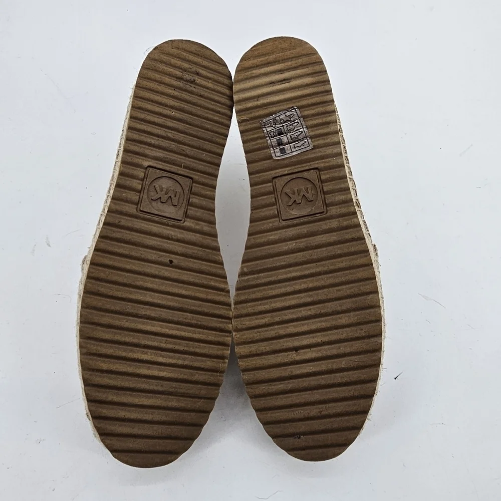 Michael Michael Kors  Kendrick Slip On Leather Espadrille, Gold, Womens Size 7